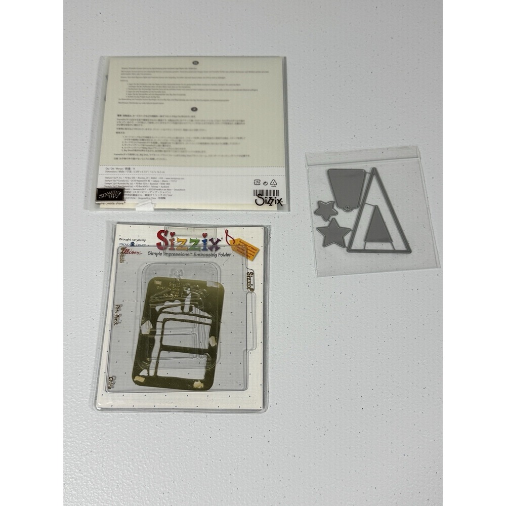 Lot of 3 Metal Cutting Dies Stamp Making Card Craft‎ Sizzix